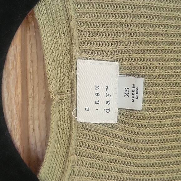 A New Day XSmall Mossy Green Open Cardigan - Picture 2 of 6